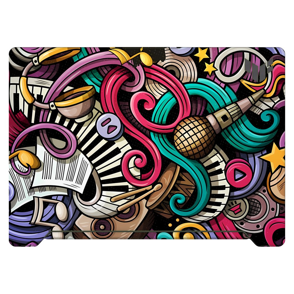 ASUS TUF Dash F15 FX517Z 2022 laptop skin - Music Doodle