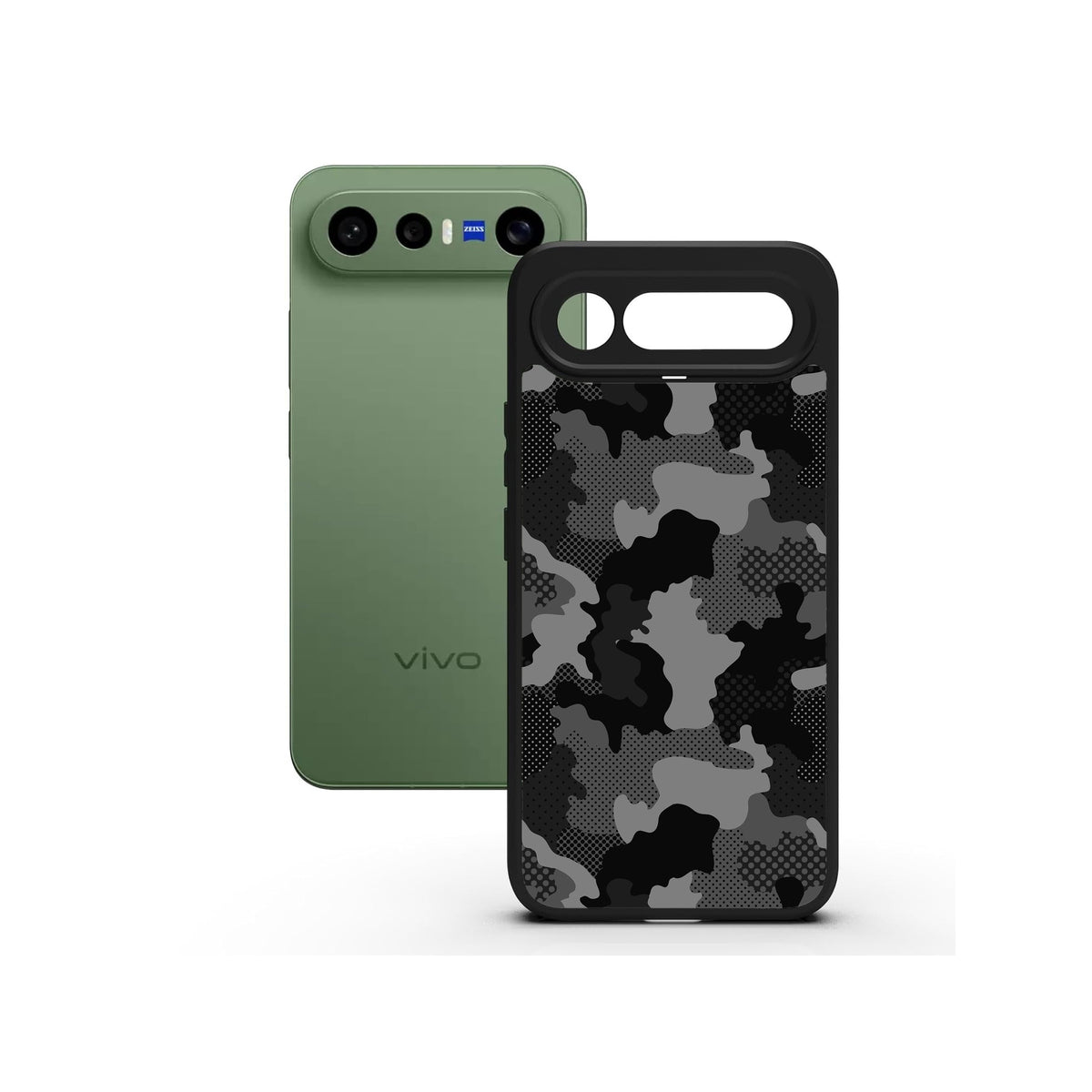 Military Black Camo printed Doyers case, alternate view