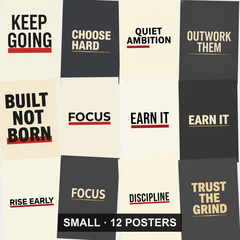 Motivation Poster Bundle - 12 posters, every design shown