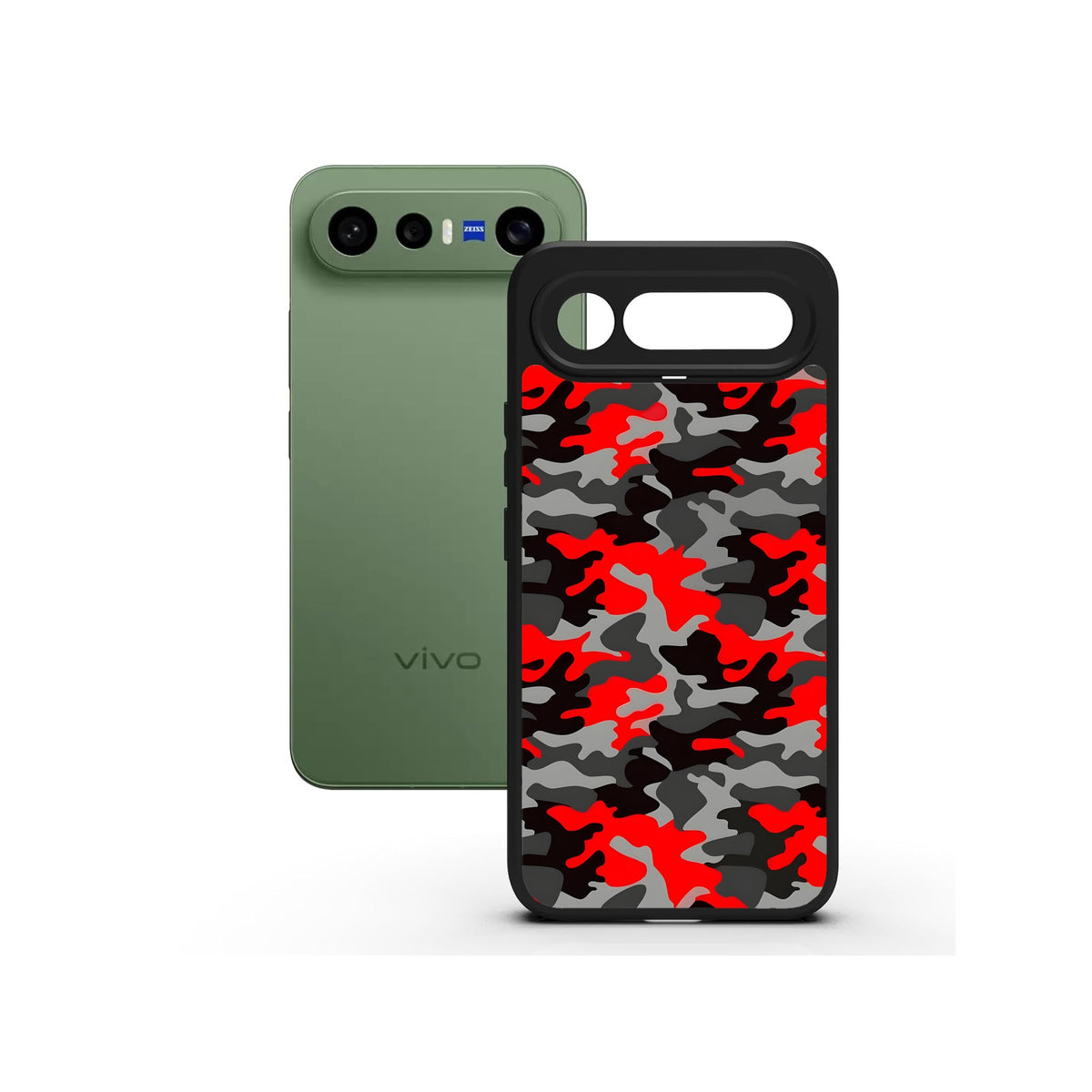 Red Camouflage printed Doyers case, alternate view