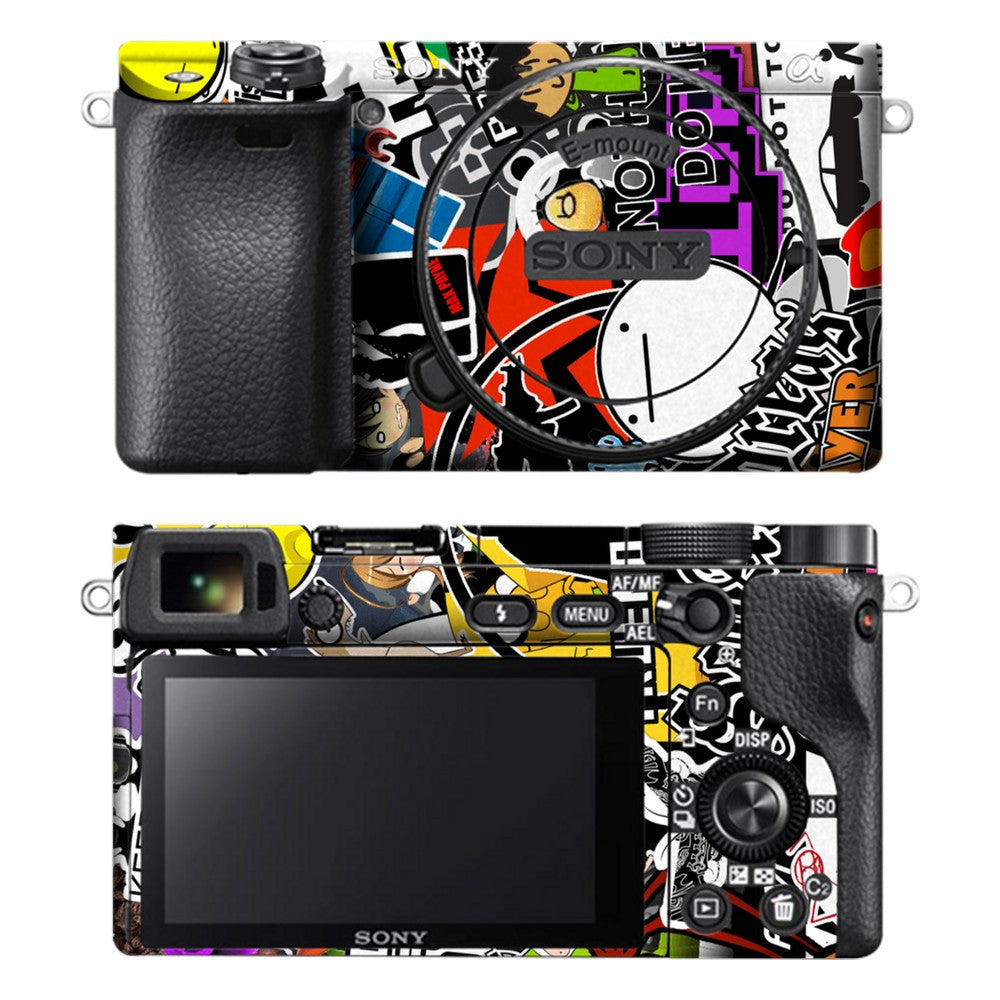 Sony A6400 camera skin - 90s Doodle