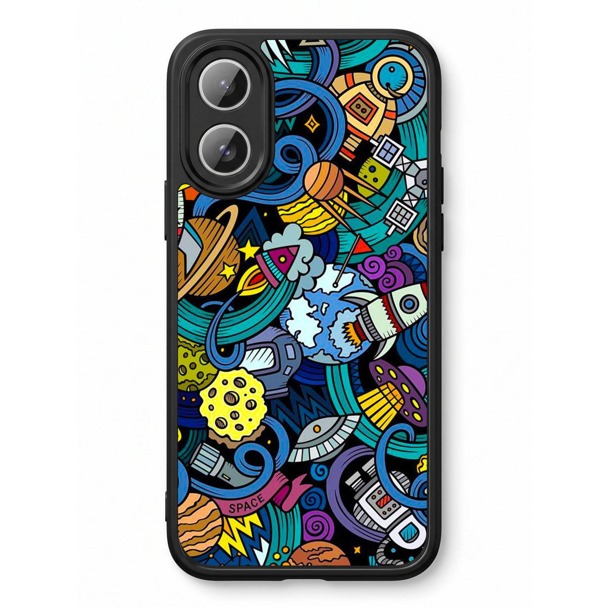 Space Doodle printed Doyers case, alternate view