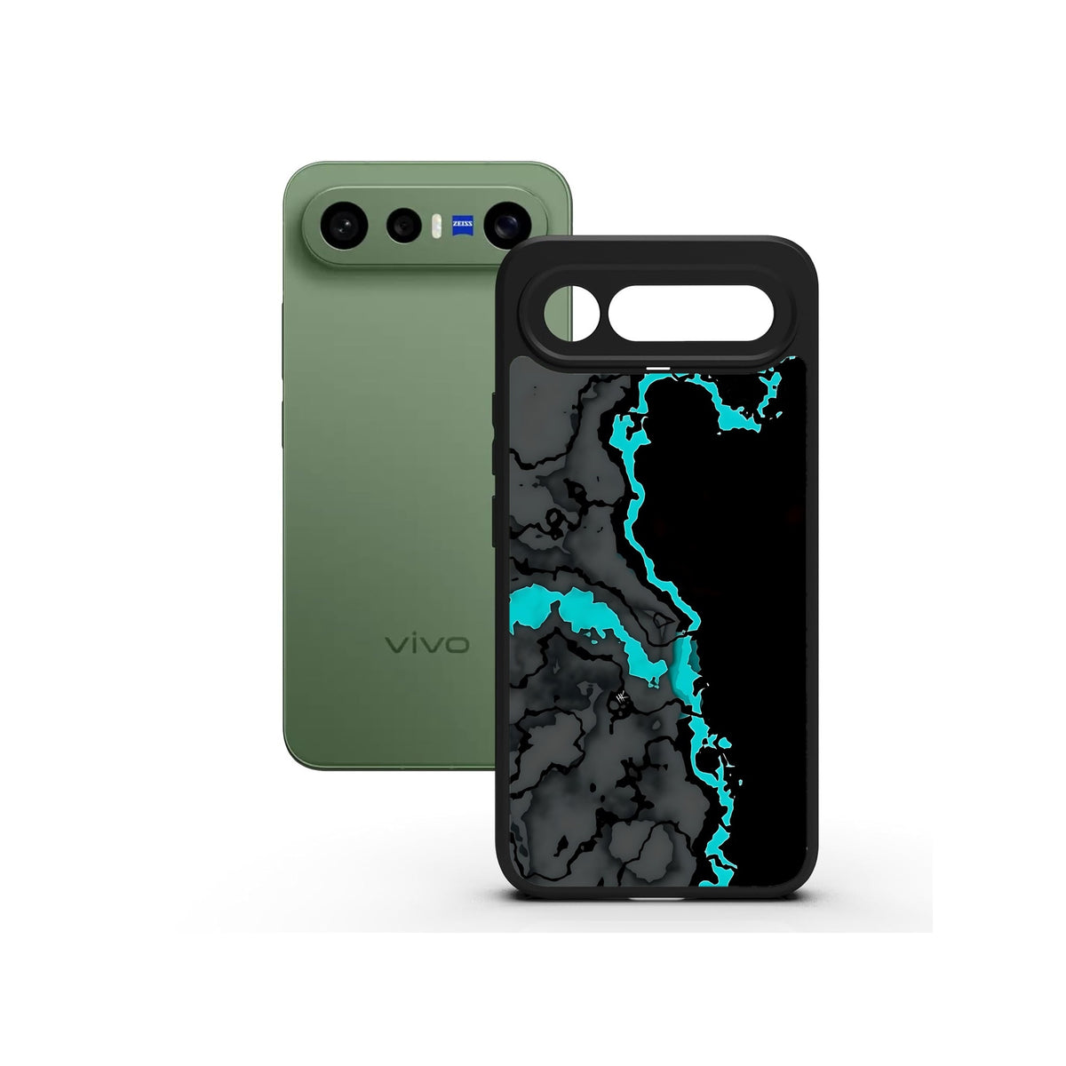 Teal Trench printed Doyers case, alternate view