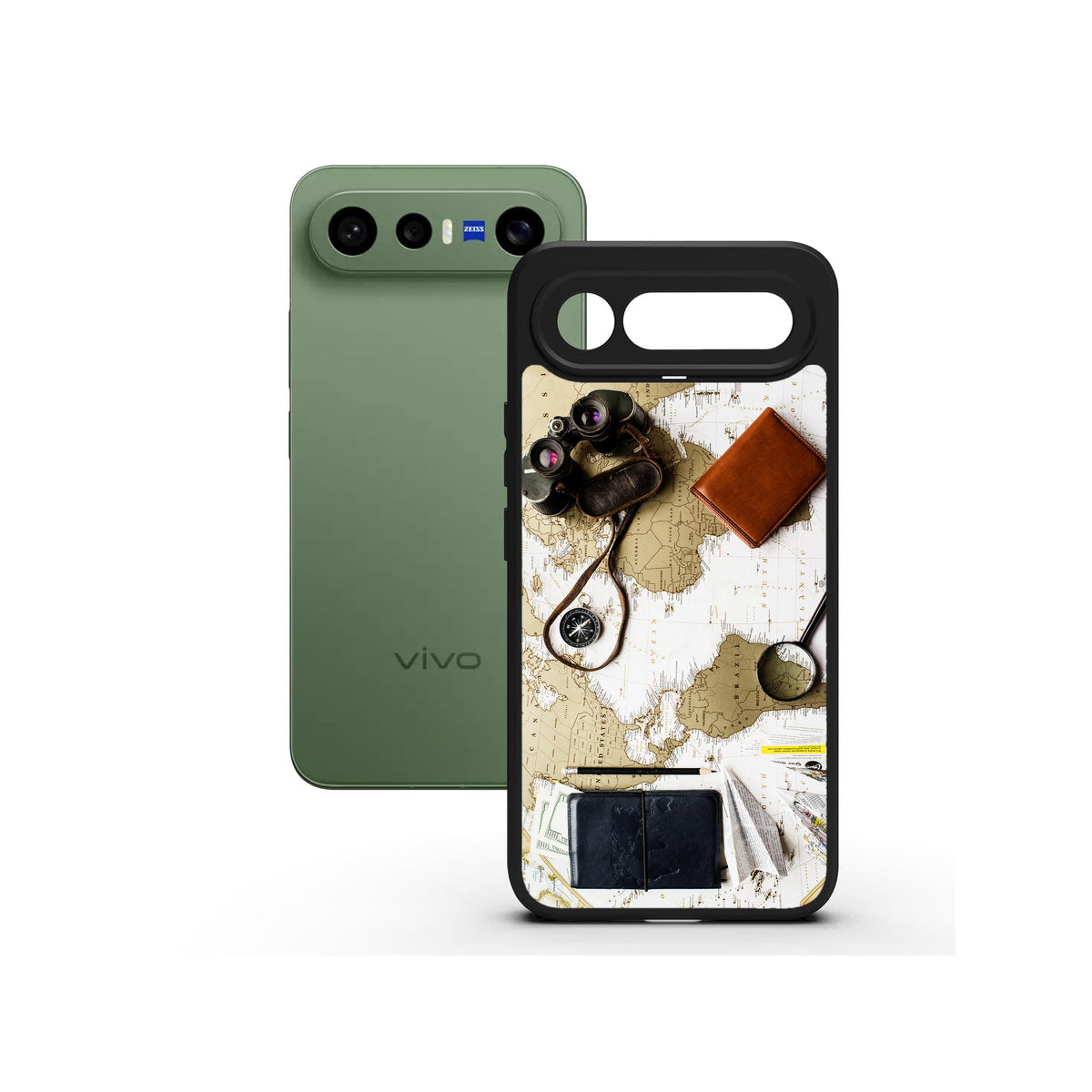 Wanderlust printed Doyers case, alternate view