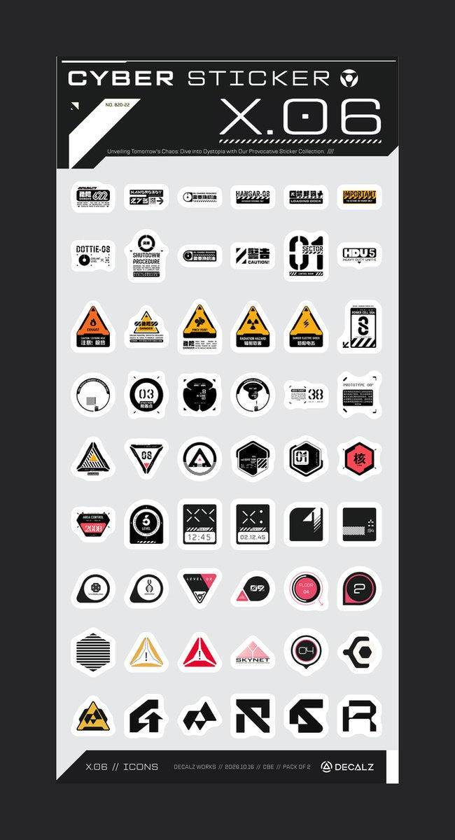 Cyber Sticker X.06 ICONS limited edition sticker pack by Decalz