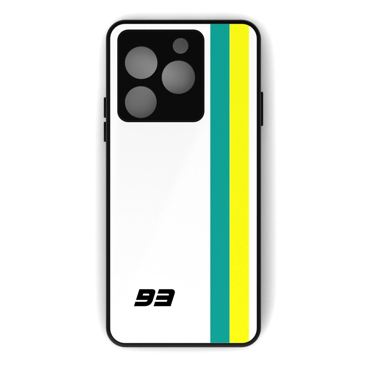 93 printed metal phone case - flat back view