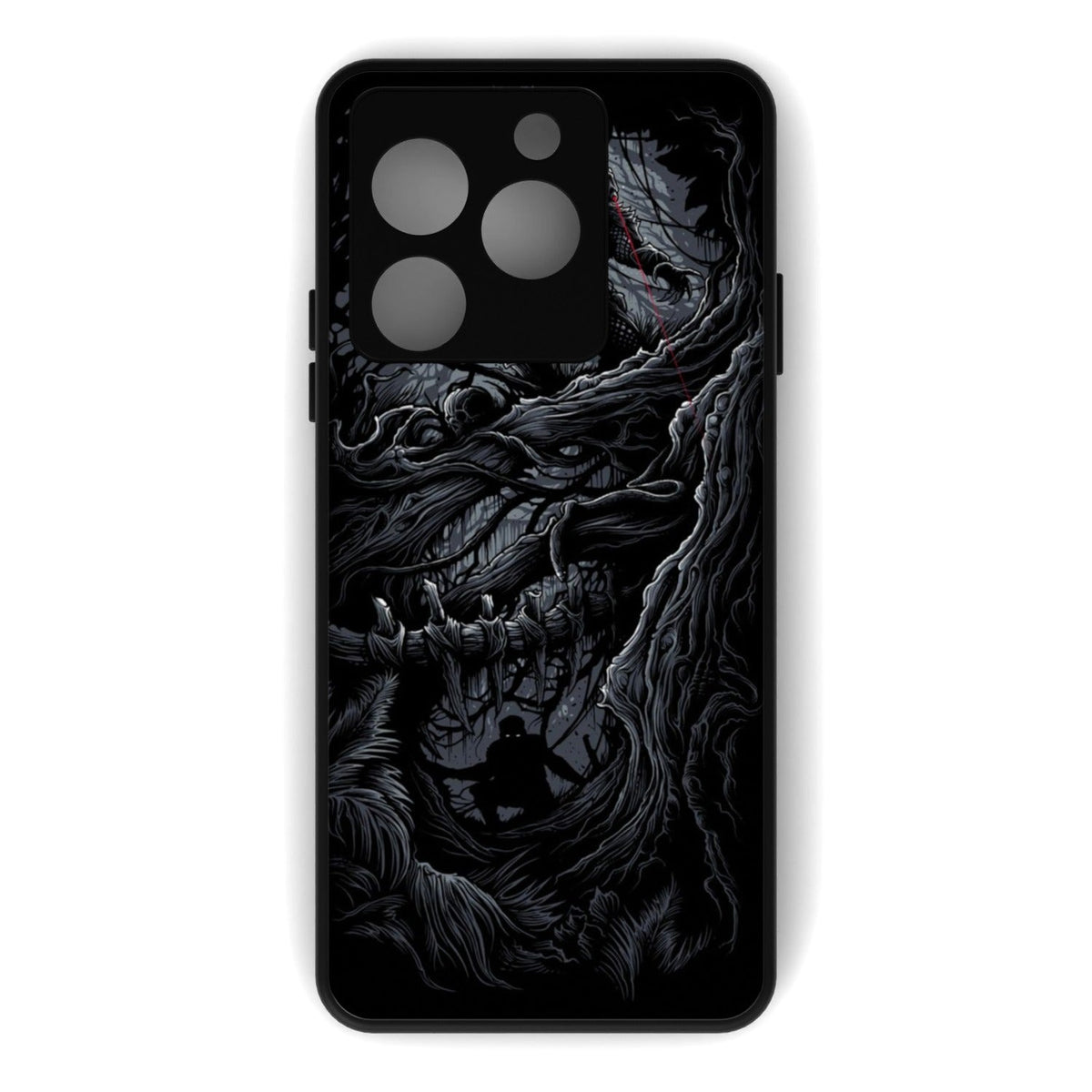 Predator printed metal phone case - flat back view