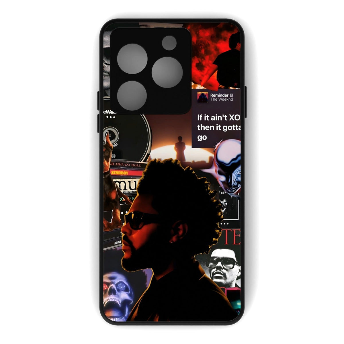 Symphony printed metal phone case - flat back view