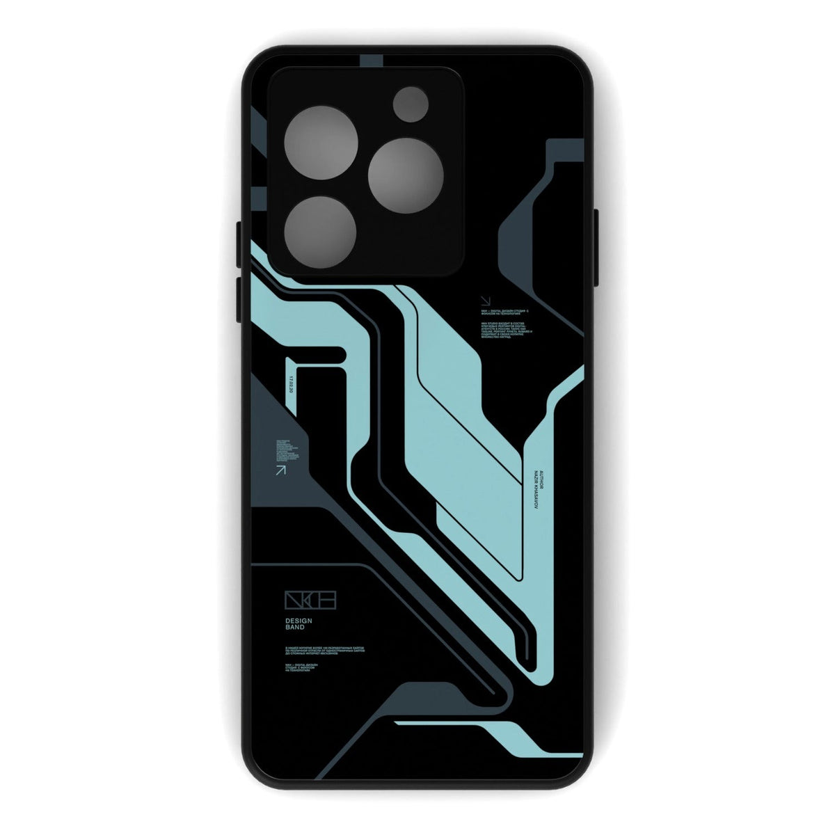 Zero OG Cyberpunk printed metal phone case - flat back view