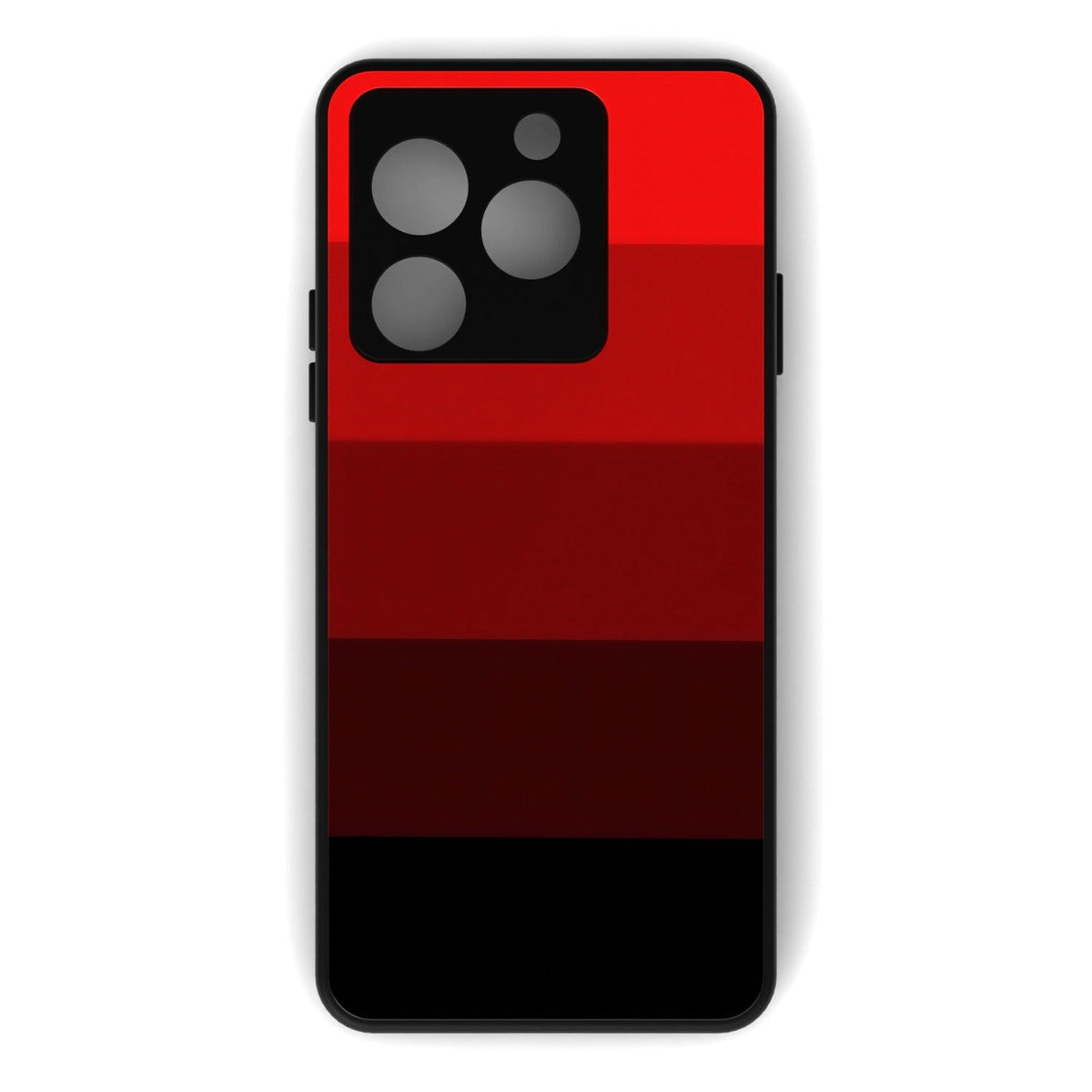 Palette Red printed metal phone case - flat back view