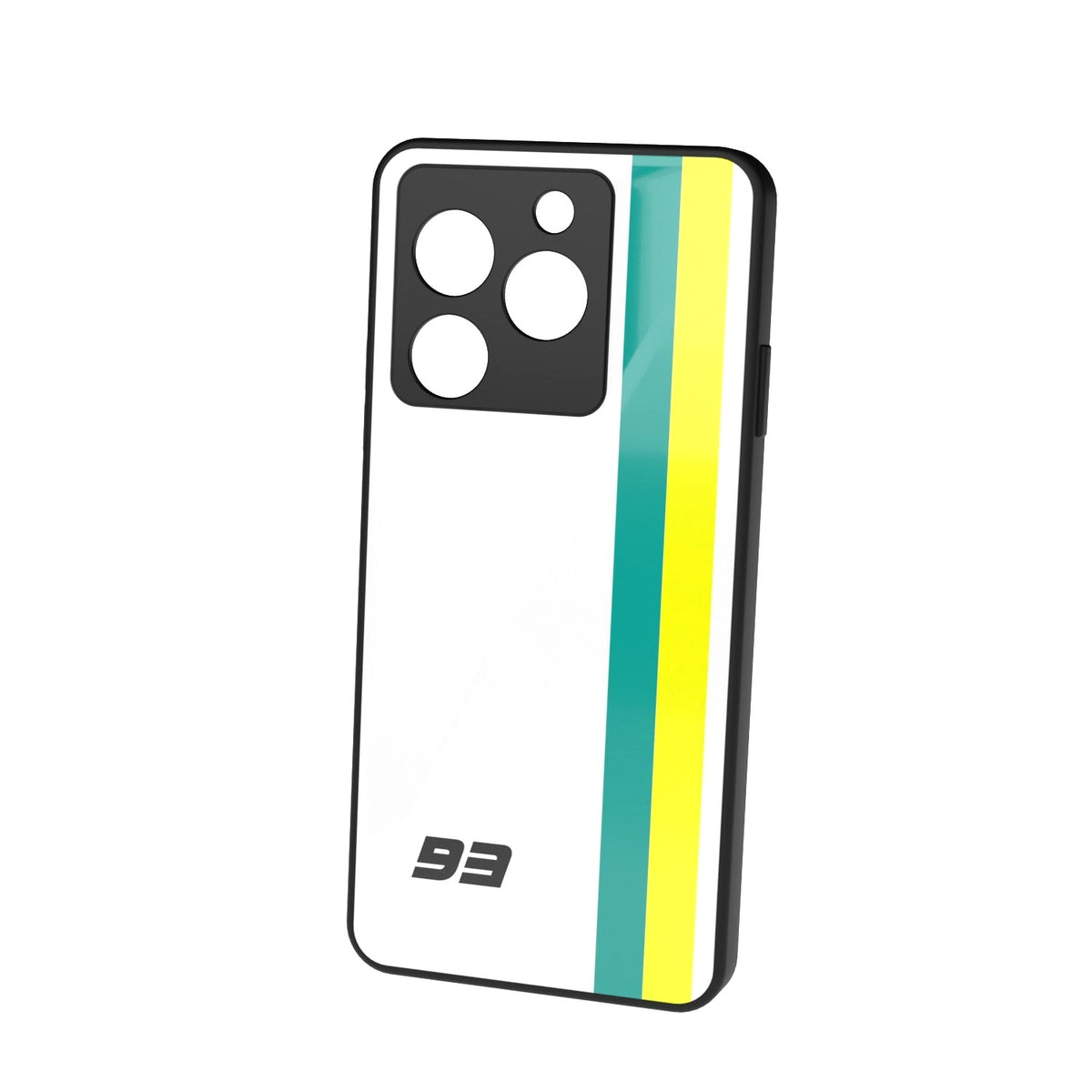 93 printed metal phone case - floating back view