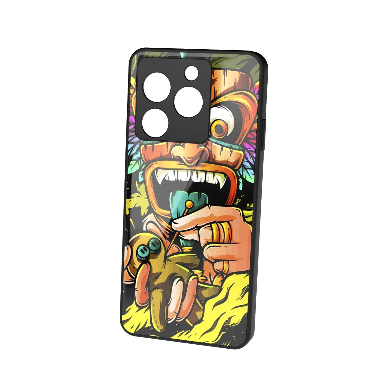 Mayavi printed metal phone case - floating back view