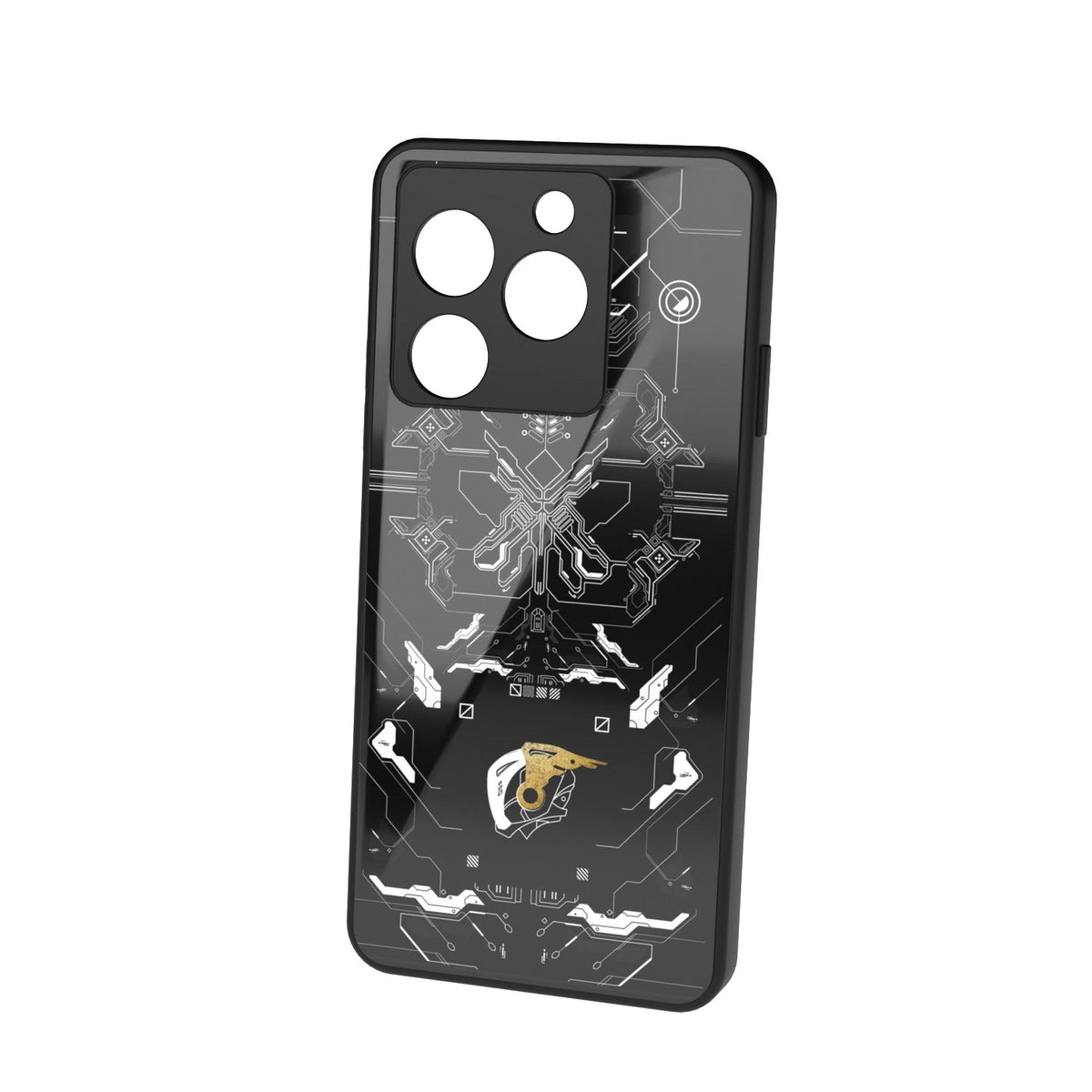 Hermes printed metal phone case - floating back view