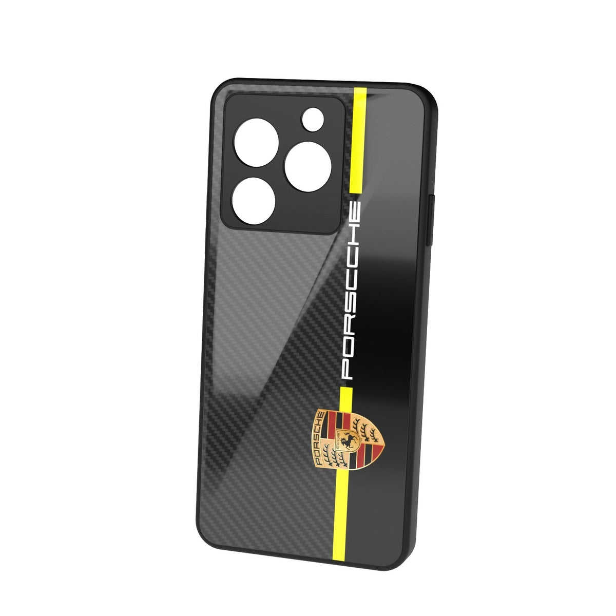 911 Shield printed metal phone case - floating back view