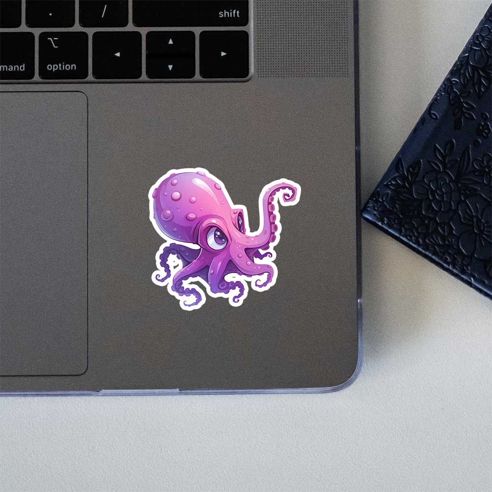 Cute Purple Octopus Sticker
