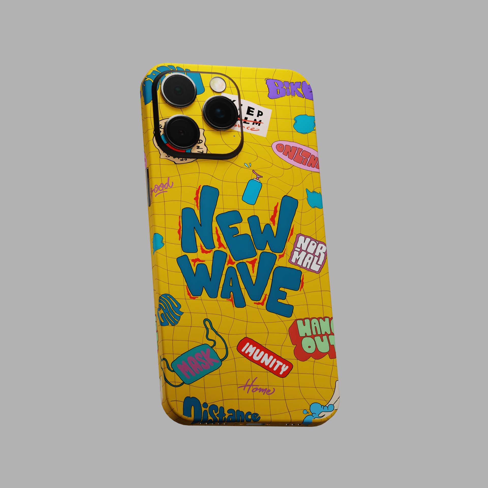 Yellow Warp Mobile Skins & Wraps