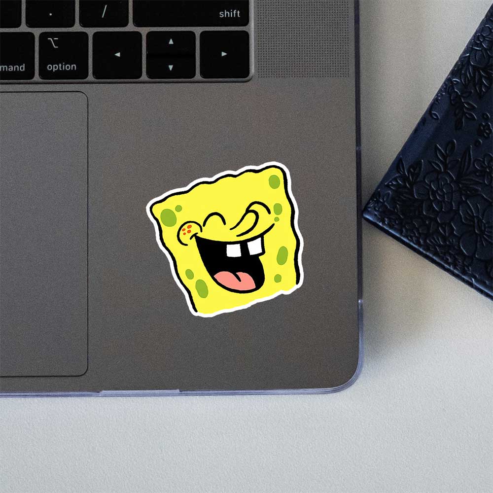Spongebob Laughing Face Sticker