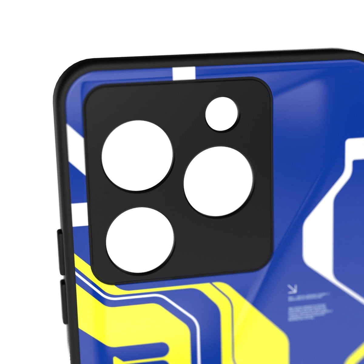 Nova printed metal phone case - camera close-up
