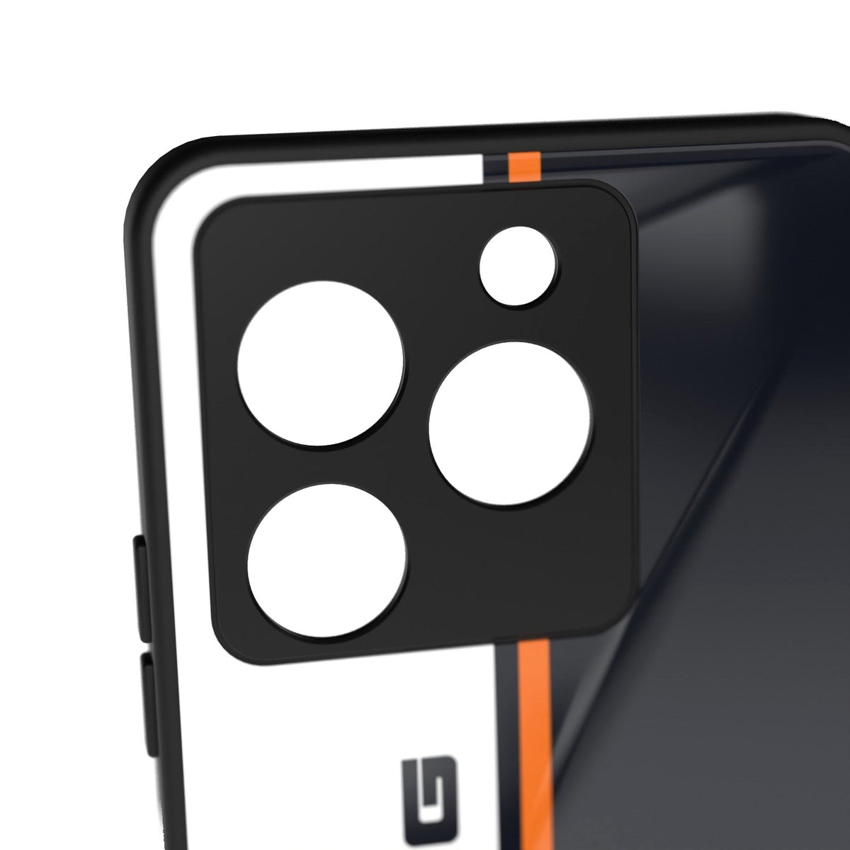 Mustrang Marverick printed metal phone case - camera close-up