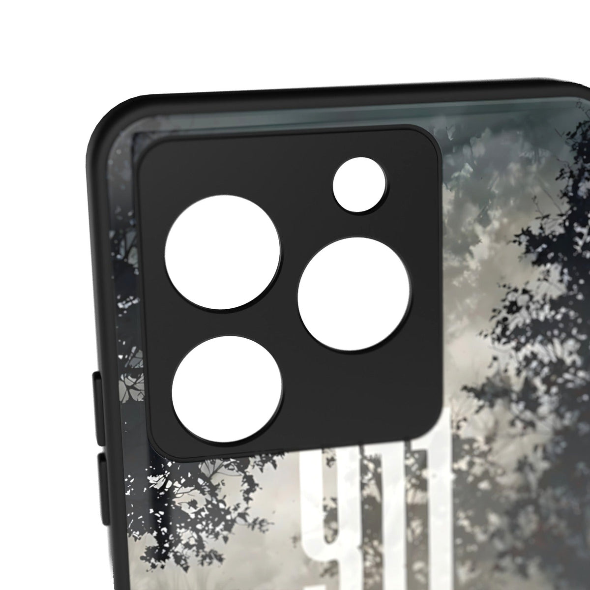 911 Stealth Drift printed metal phone case - camera close-up