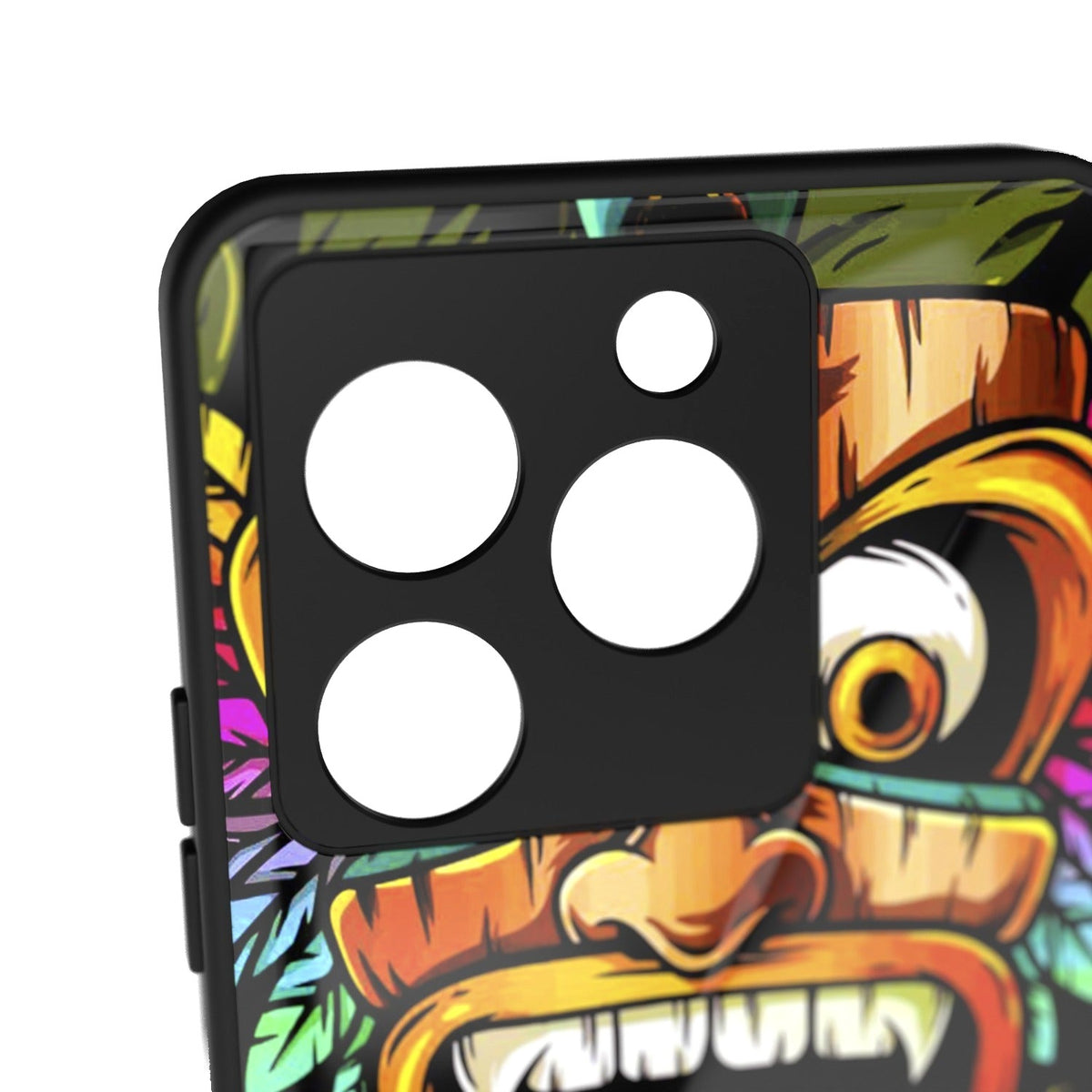 Mayavi printed metal phone case - camera close-up