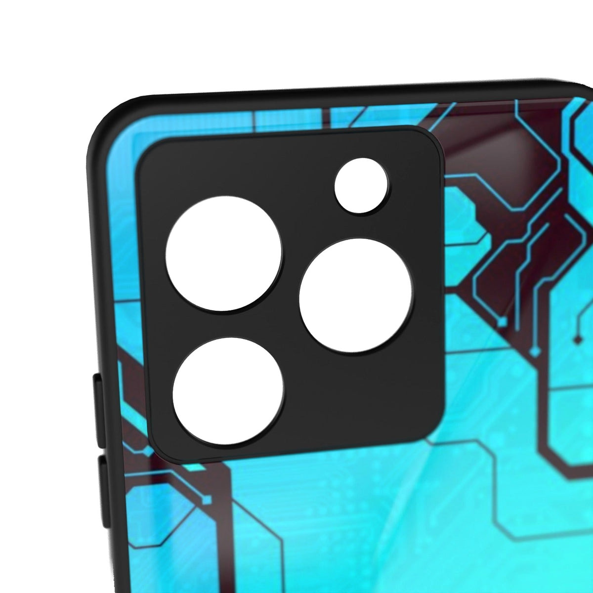 BlueBoard printed metal phone case - camera close-up