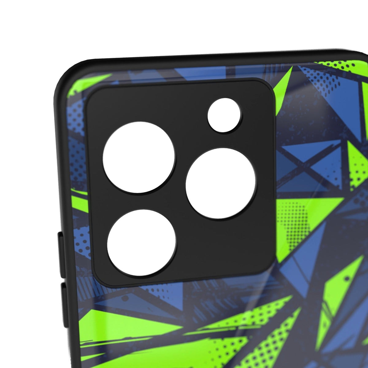 Abstraxx G printed metal phone case - camera close-up