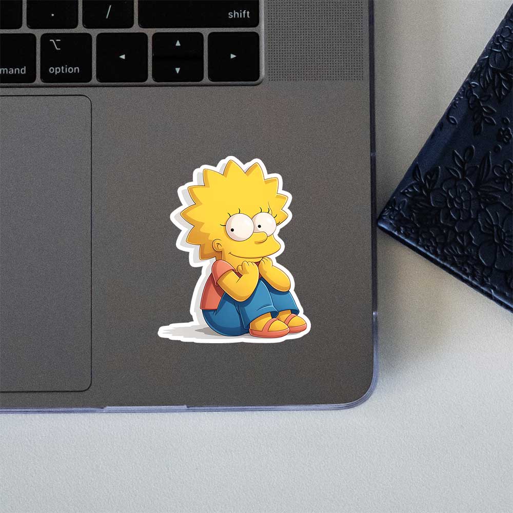 Lisa Simpson Cute Sitting Sticker
