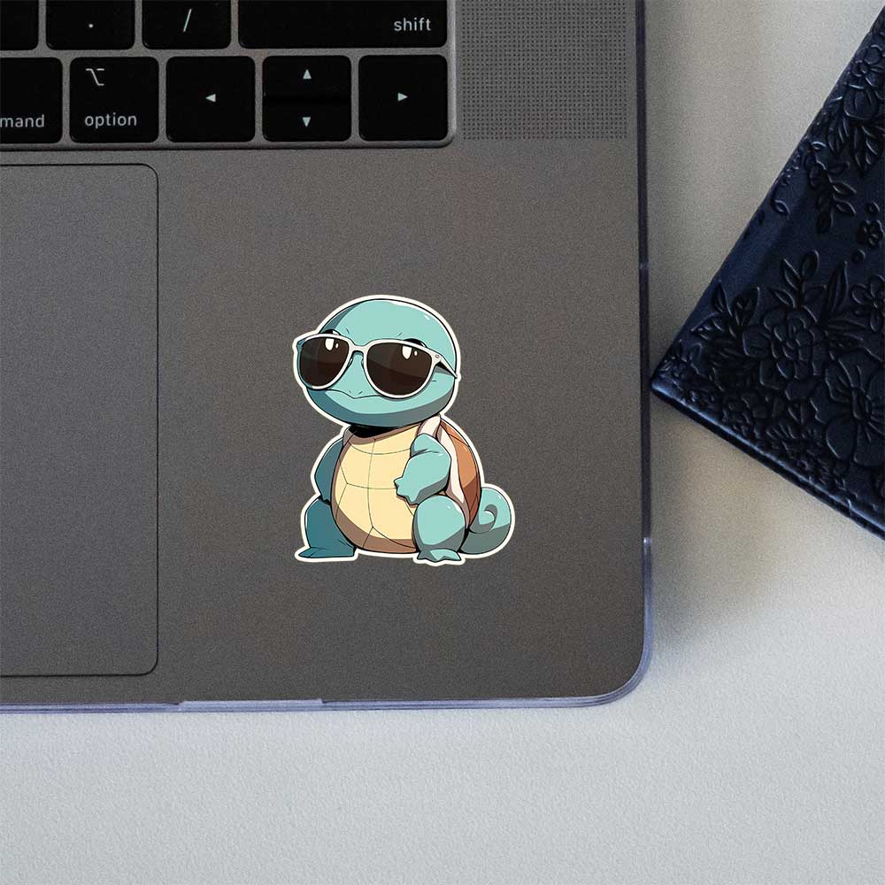 Squirtle With Sunglasses Cool Pokemon Sticker