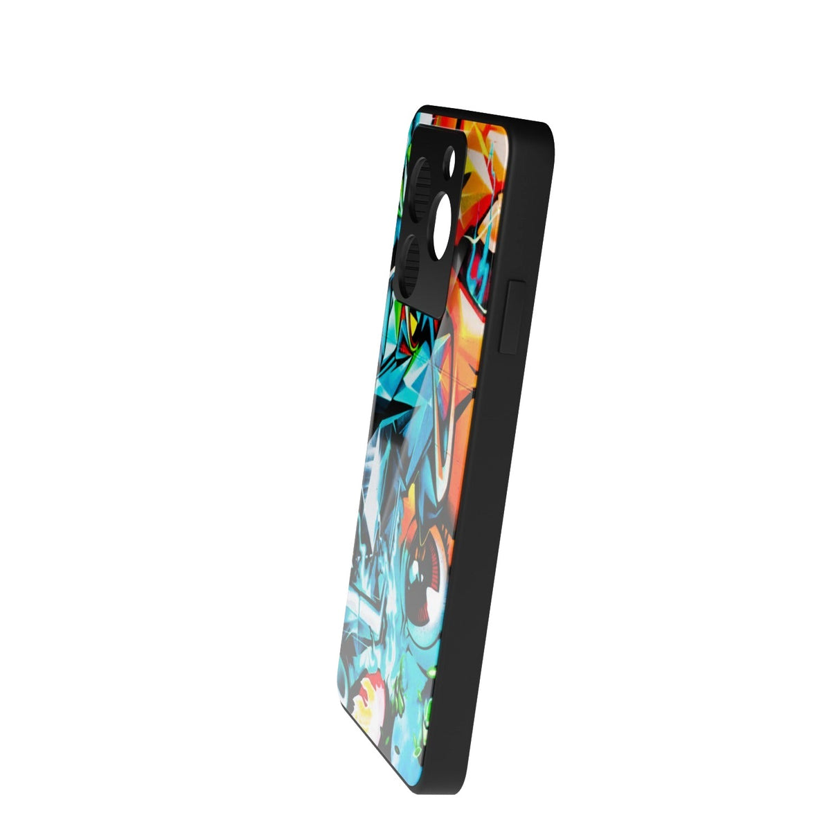 Abstract Vision printed metal phone case - side view