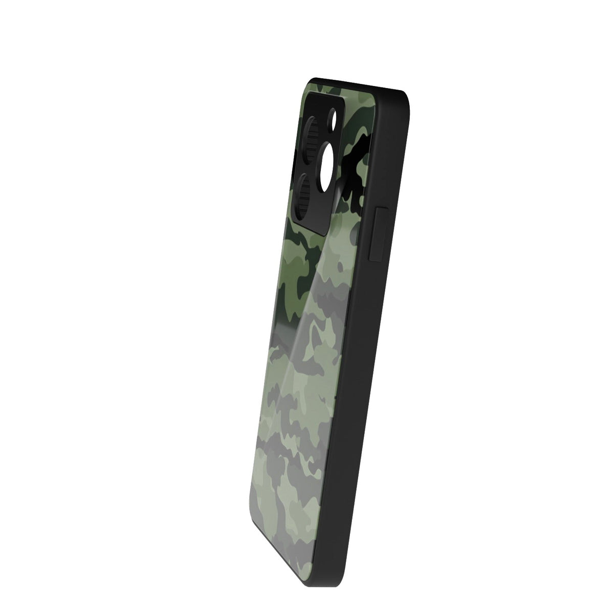 Cammando Camo printed metal phone case - side view