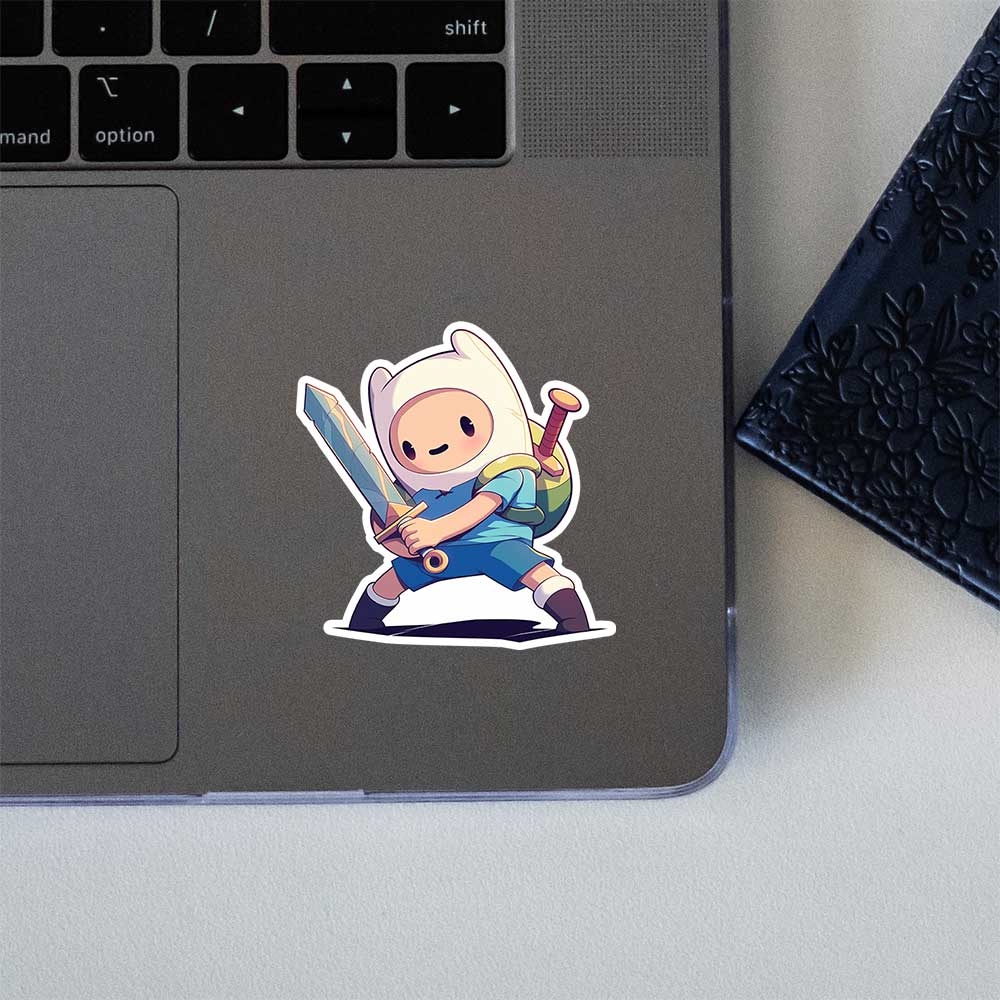 Finn Adventure Time Cute Chibi Sticker