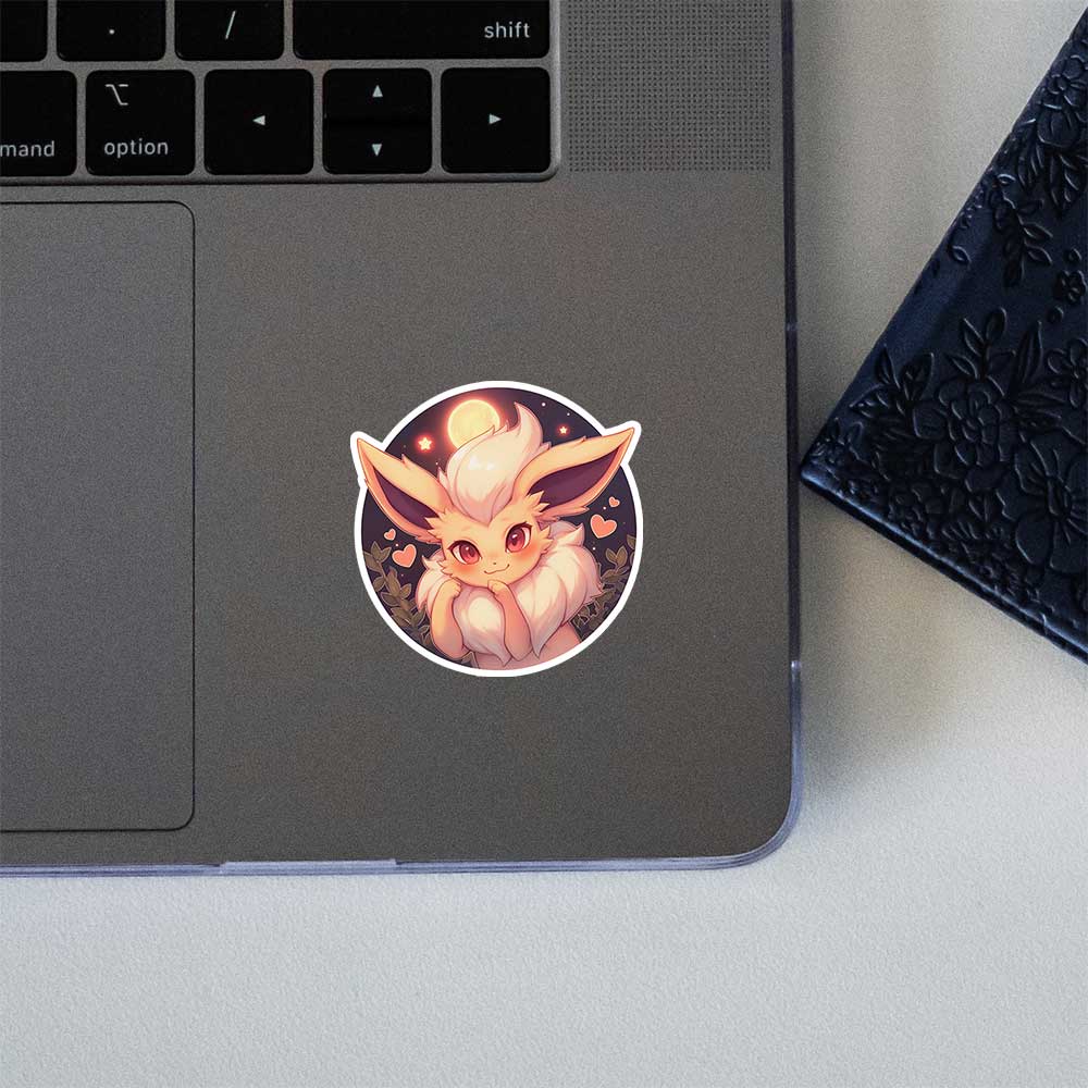 Cute Eevee Moonlight Pokemon Sticker