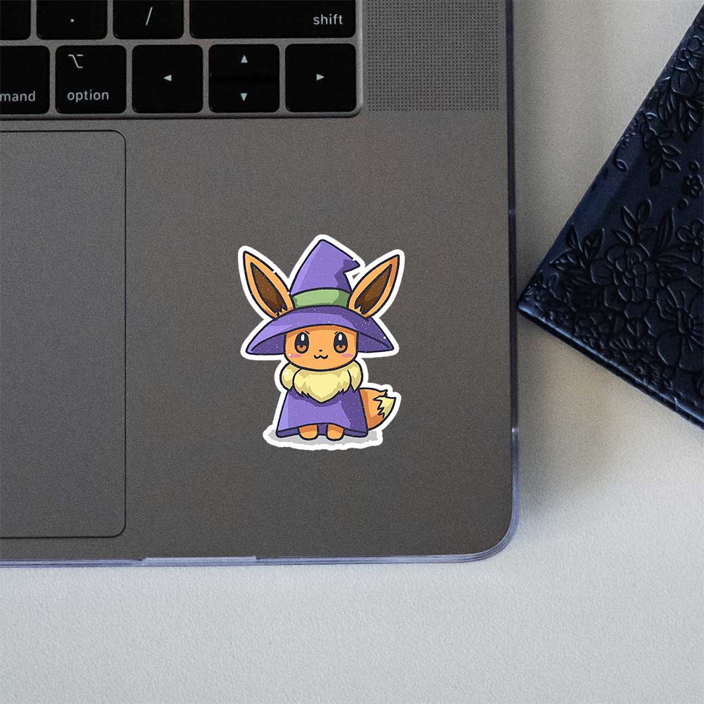 Pokemon Eevee Witch Hat Halloween Sticker