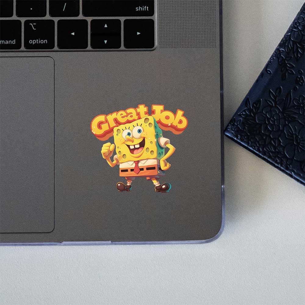 Spongebob Great Job Text Clipart Sticker