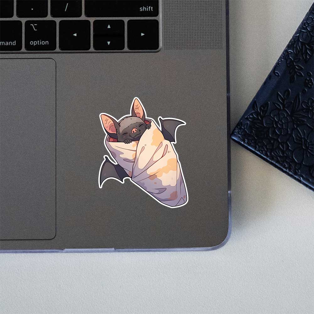 Bat Burrito Funny Sticker
