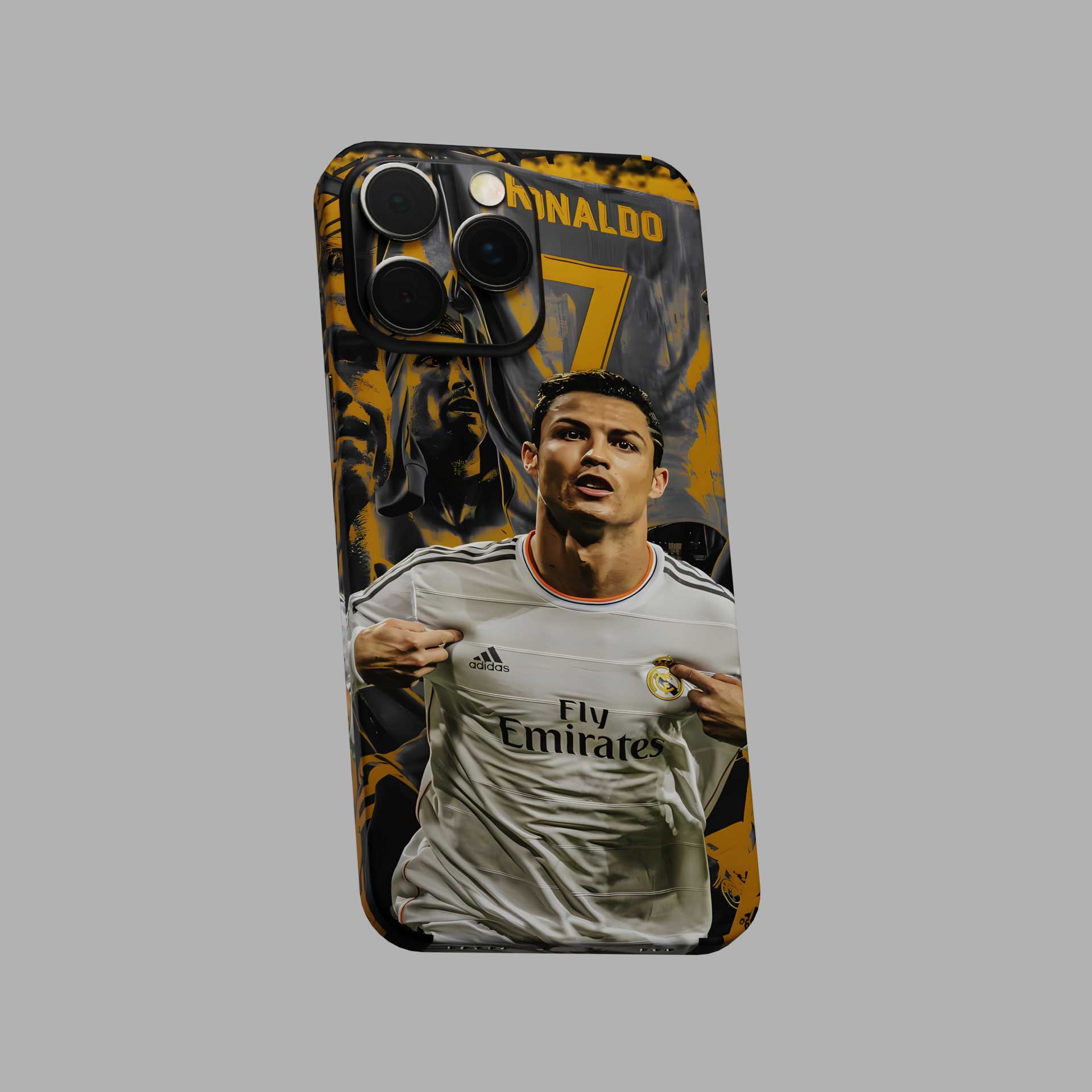 CR7 White Art Mobile Skins & Wraps
