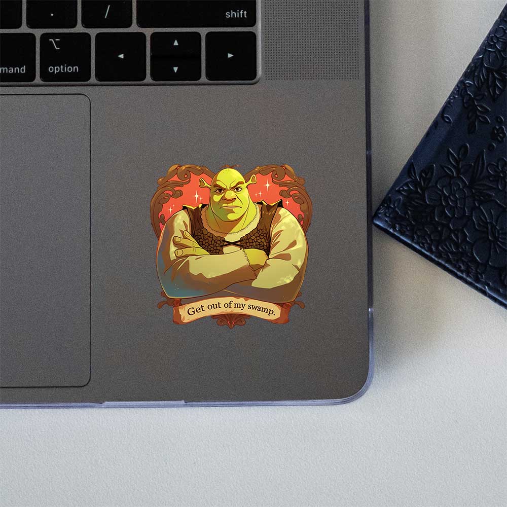 Shrek Get Out My Swamp Sticker