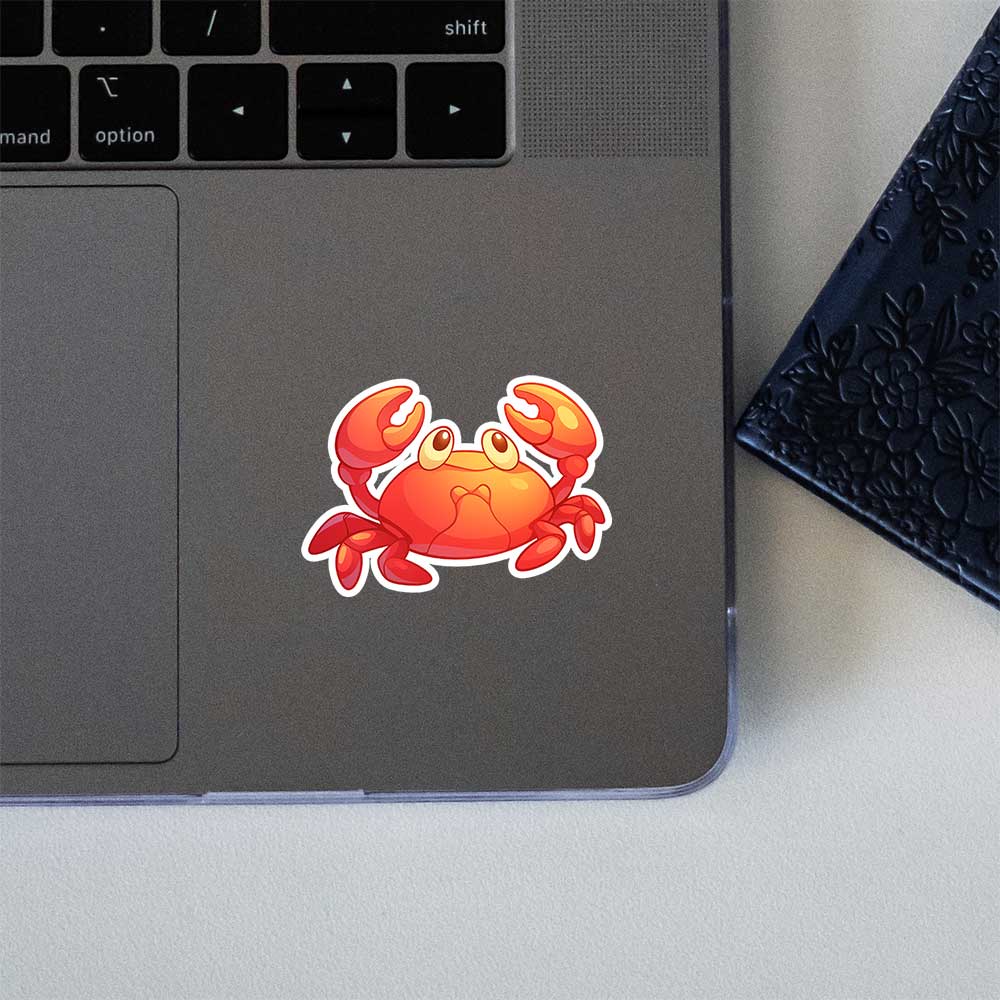 Cute Red Crab Sticker