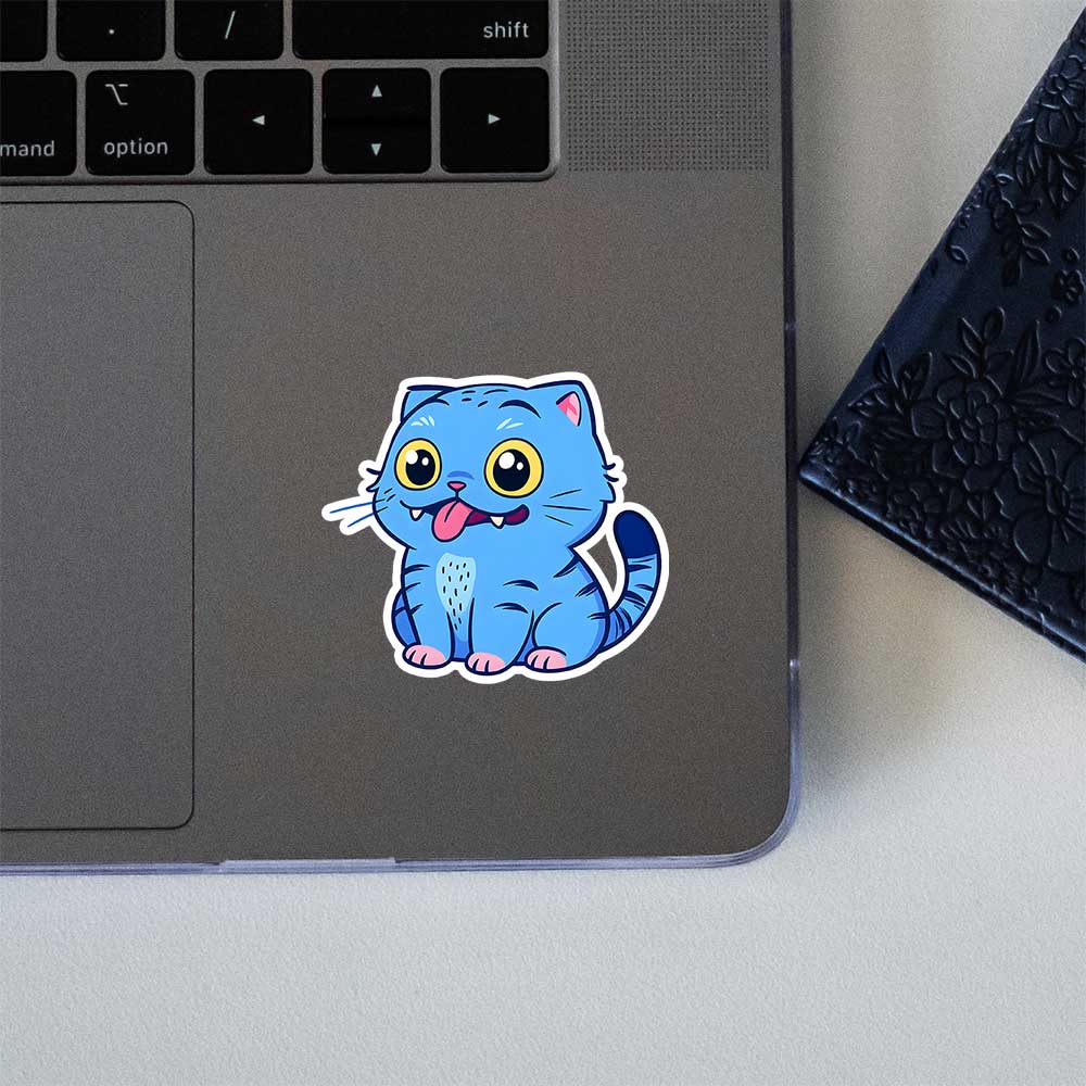 Derpy Tiger Tongue Out Kawaii Sticker