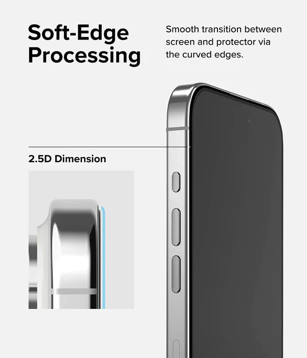 iPhone 15 Pro Tempered Glass Screen Protector Guard | Full Glass - 1 Pack