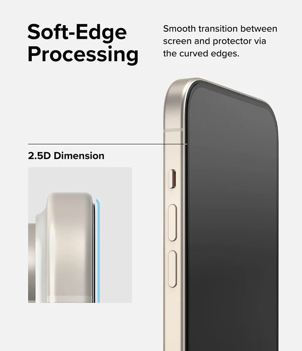 iPhone 15 Plus Tempered Glass Screen Protector Guard | Full Glass - 1 Pack
