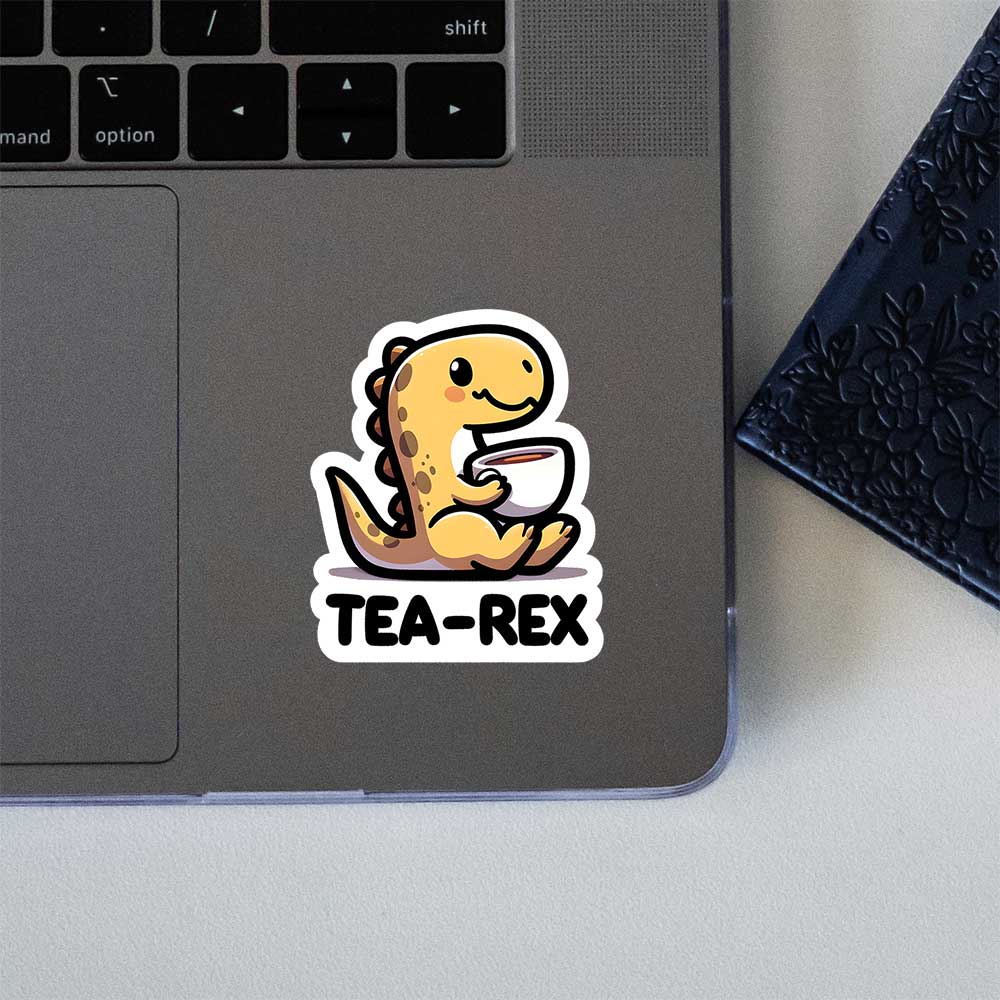 Tea Rex Dinosaur Cute Sticker