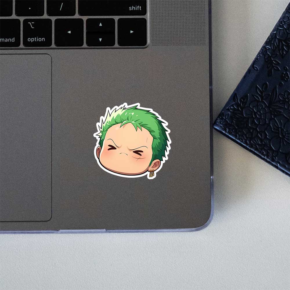 Chibi Zoro Angry Head Sticker