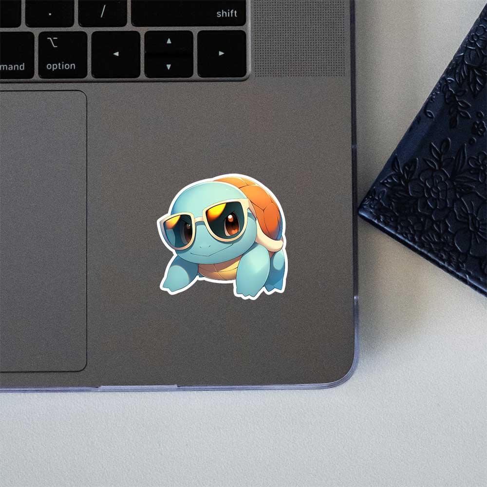 Pokemon Squirtle Cool Sunglasses Sticker