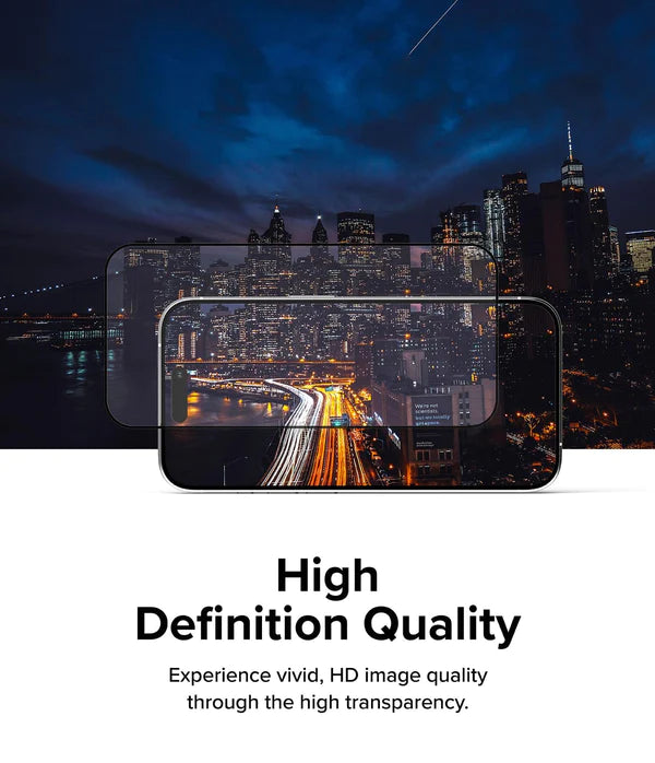 iPhone 15 Pro Tempered Glass Screen Protector Guard | Full Glass - 1 Pack