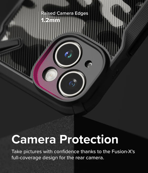 iPhone 15 Back Cover Case | Fusion X - Camo Black