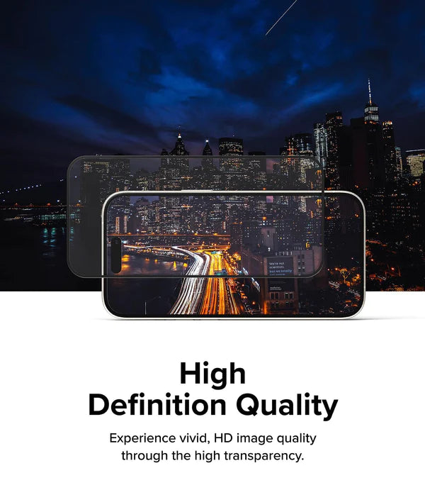 iPhone 15 Plus Tempered Glass Screen Protector Guard | Full Glass - 1 Pack