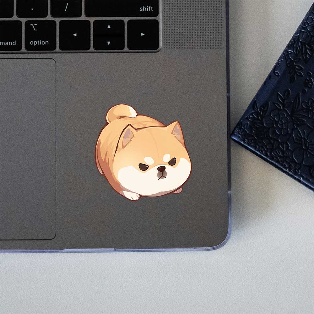 Cute Angry Chubby Shiba Inu Sticker