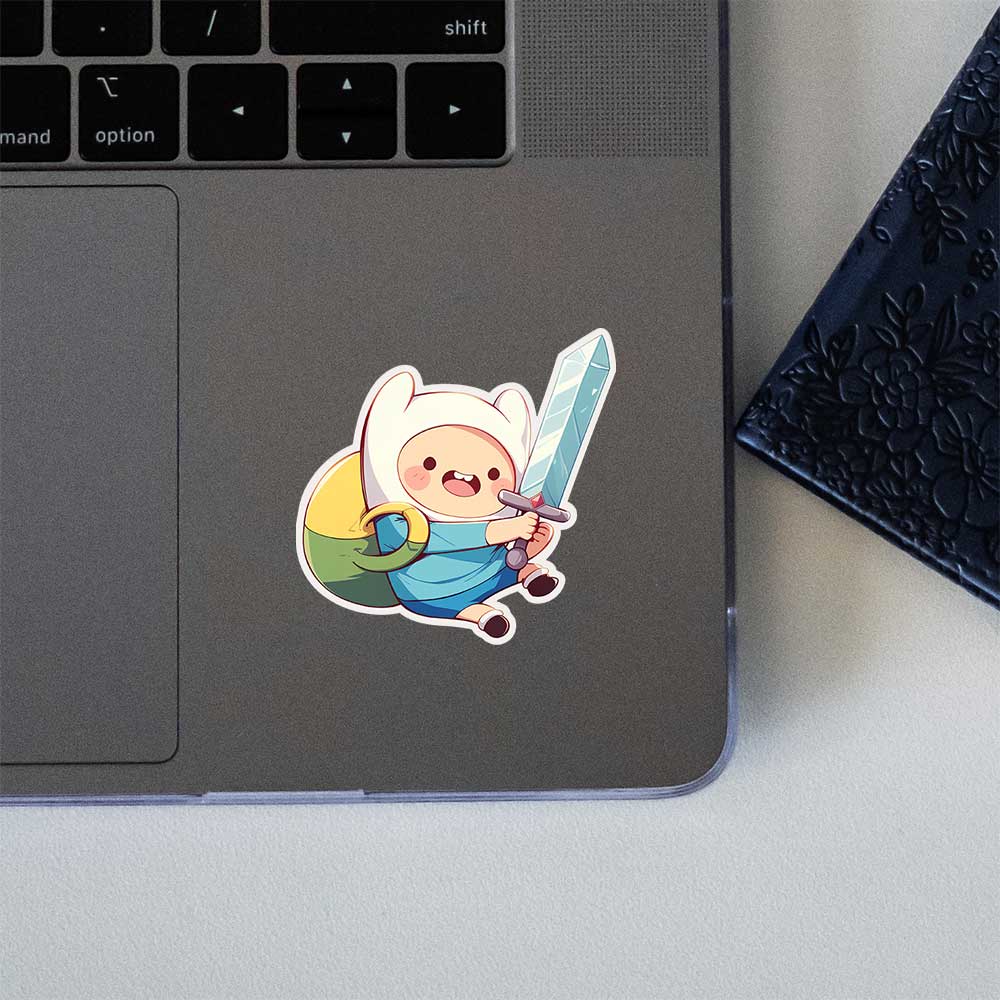 Kawai Finn Sword Adventure Time Sticker